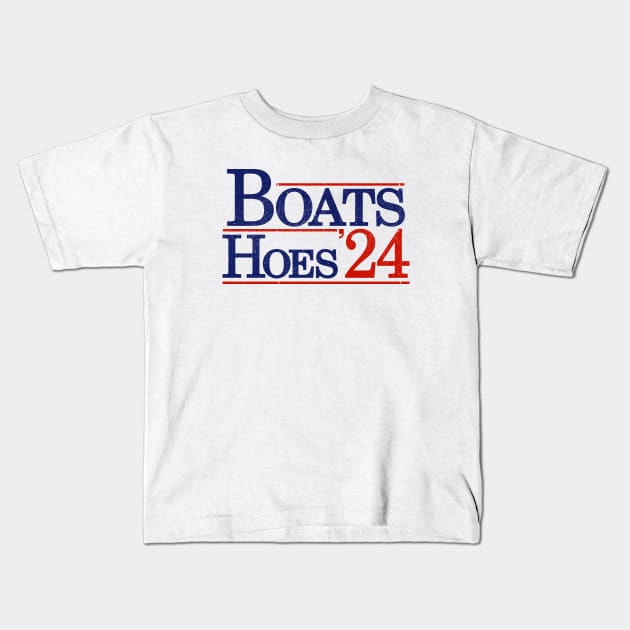 Boats and Hoes 24 Kids T-Shirt by Riel